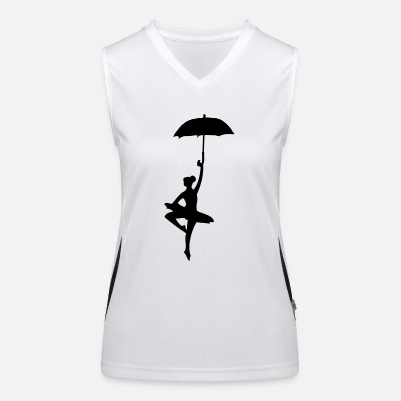 ballerina_dancer mit Regenschirm Funktionelles Kontrast-Tank Top für Frauen