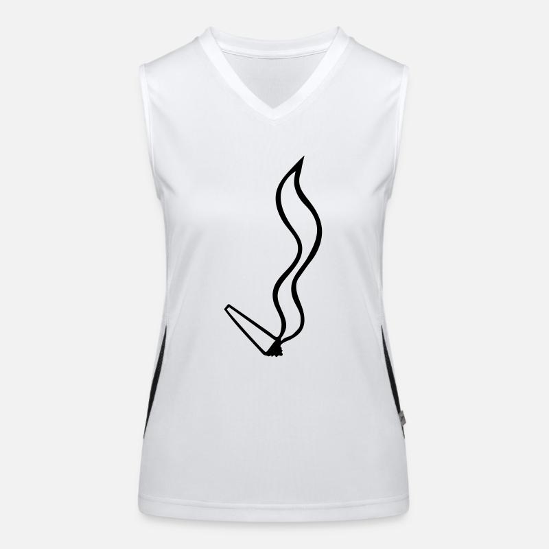 joint cannabis cigarette fun Débardeur respirant contrasté Femme