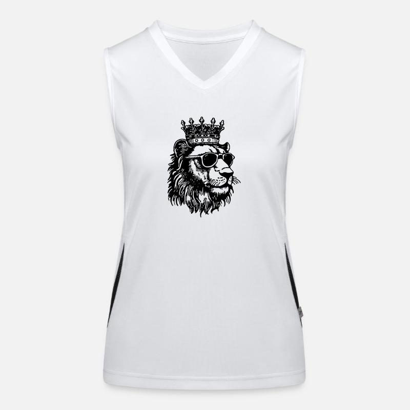 Löwe Löwenkopf Funktionelles Kontrast-Tank Top für Frauen