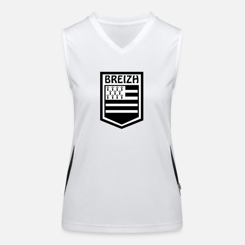 Drapeau Breton Débardeur respirant contrasté Femme
