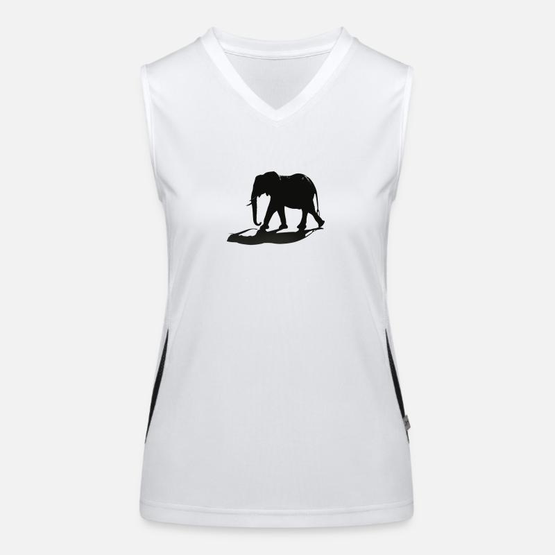 Elephant Silhouette Débardeur respirant contrasté Femme