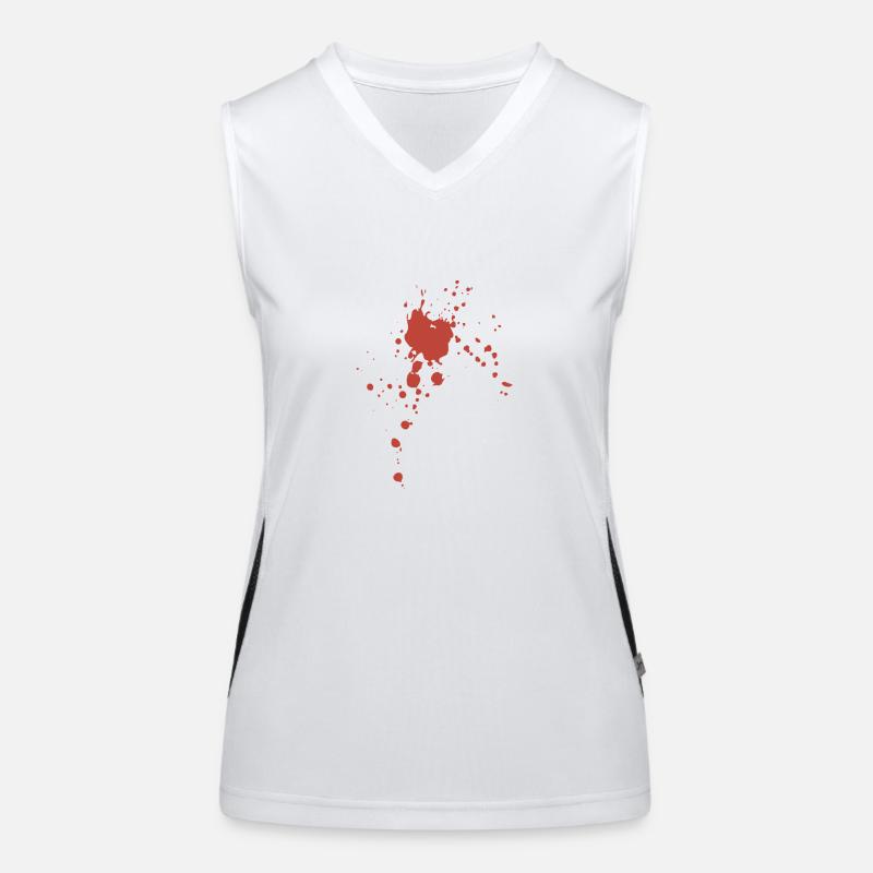 Blut Spritzer Funktionelles Kontrast-Tank Top für Frauen