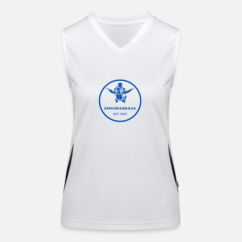 Empuriabrava EST 1967 Skydiving Funktionelles Kontrast-Tank Top für Frauen
