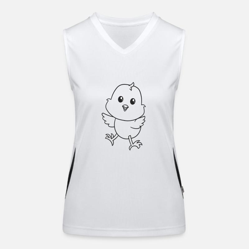 Chicks, chicken, chicken, gift, gift idea Women's Functional Contrast Tank Top