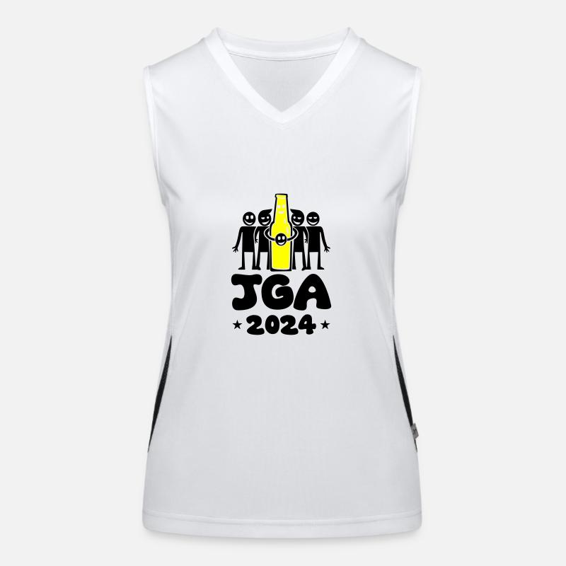 Junggesellenabschied 2024 Funktionelles Kontrast-Tank Top für Frauen