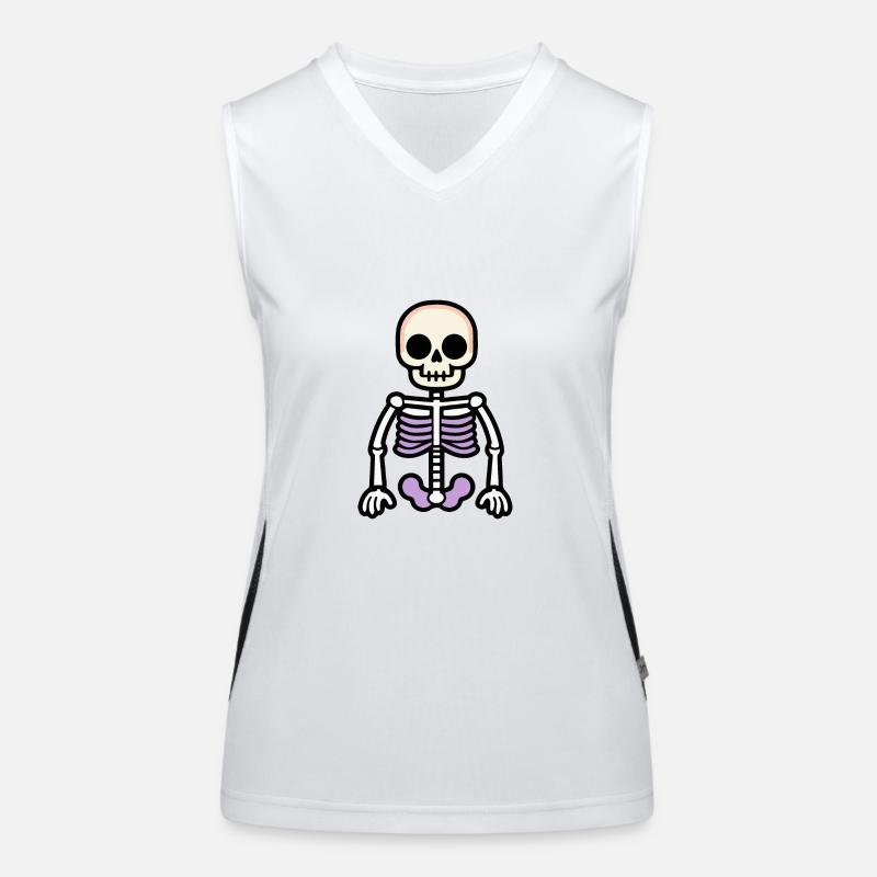 Squelette Halloween Débardeur respirant contrasté Femme