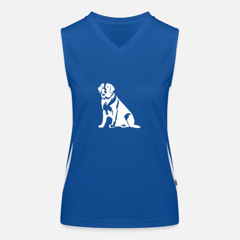 Silhouette de chien Saint-Bernard Débardeur respirant contrasté Femme