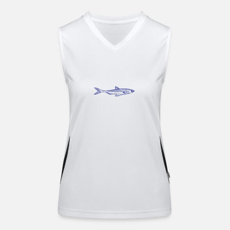 Fisch Funktionelles Kontrast-Tank Top für Frauen