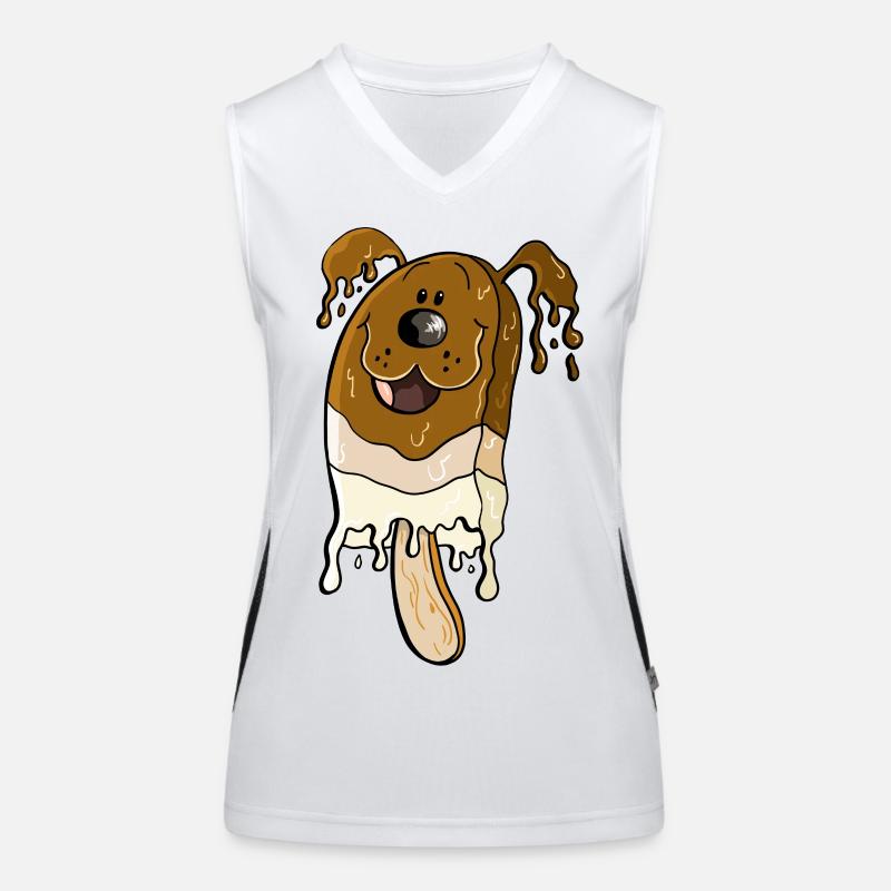 Hund am Stiel - Eis am Stiel - Eiscreme Funktionelles Kontrast-Tank Top für Frauen