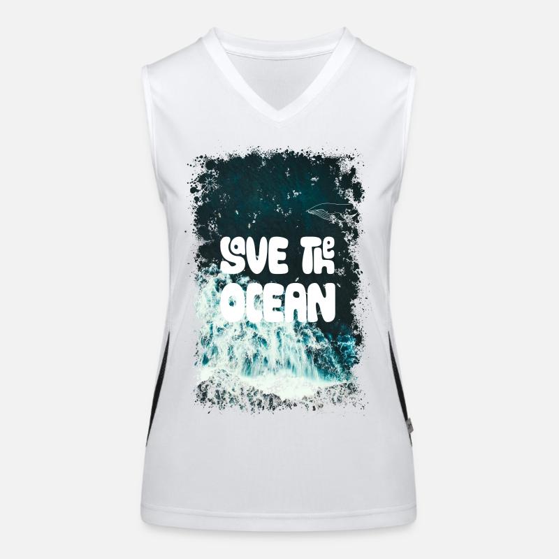 SAVE THE OCEAN Funktionelles Kontrast-Tank Top für Frauen