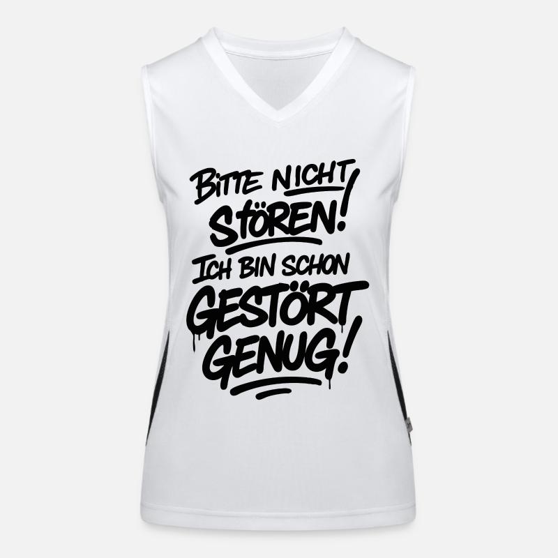 Bitte nicht stören ich bin schon gestört – ironisc Funktionelles Kontrast-Tank Top für Frauen