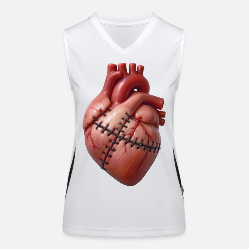 BROKEN HEART #1 - peace & love Women's Functional Contrast Tank Top