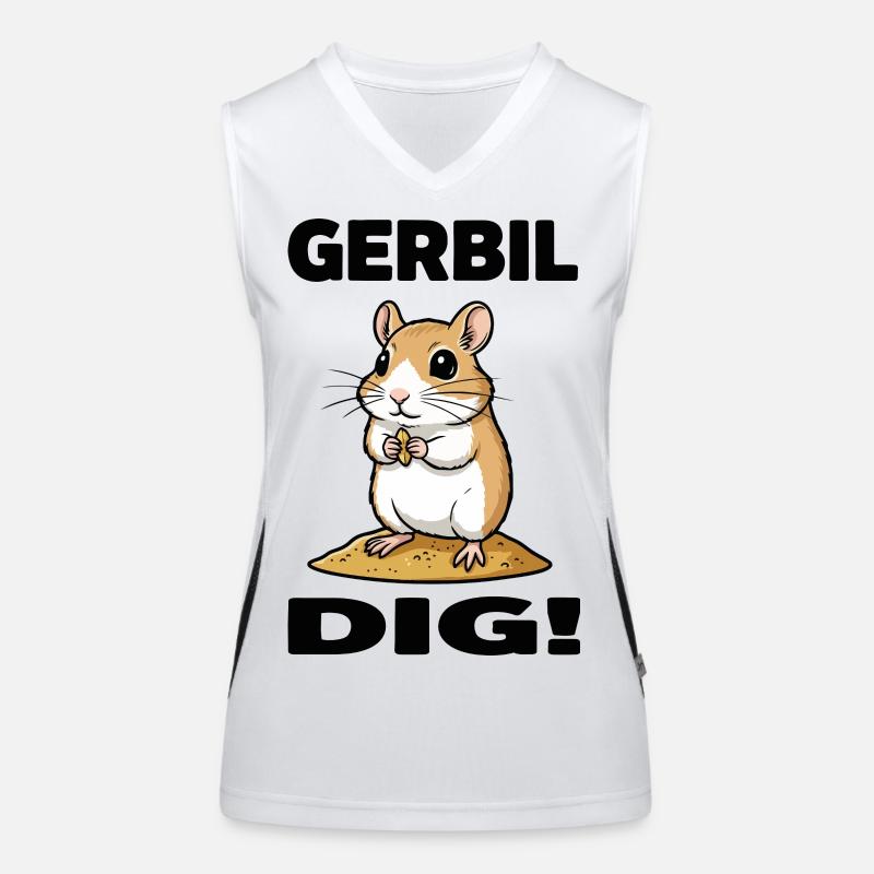 Gerbil Dig Gerbil Nagetreide-Sand Funktionelles Kontrast-Tank Top für Frauen