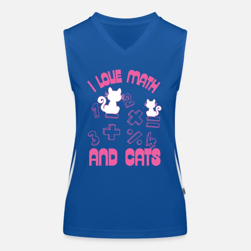 J’aime les maths et les chats Débardeur respirant contrasté Femme