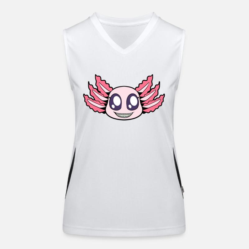 Axolotl with braces Women's Functional Contrast Tank Top