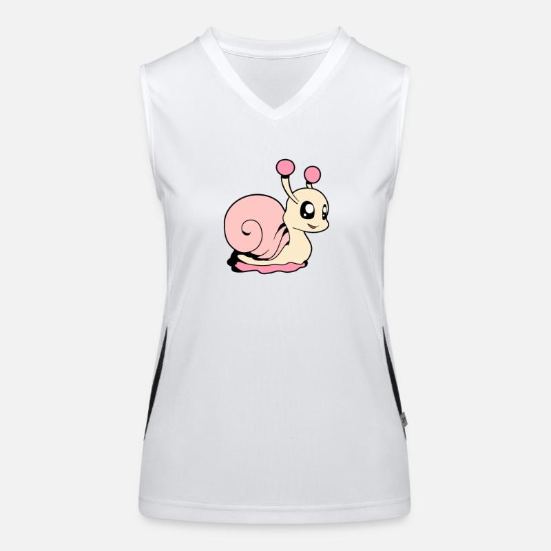 Kawaii Snail Women's Functional Contrast Tank Top