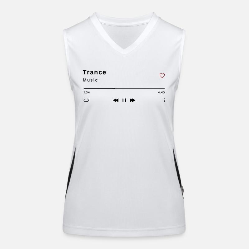 Trance - Women's Functional Contrast Tank Top - white/black