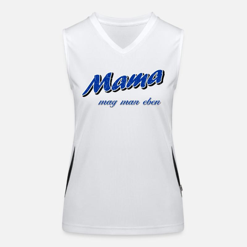 Mama mag man eben - Muttertag Funktionelles Kontrast-Tank Top für Frauen