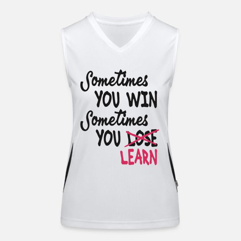 Manchmal gewinnst du manchmal lernst du Funktionelles Kontrast-Tank Top für Frauen