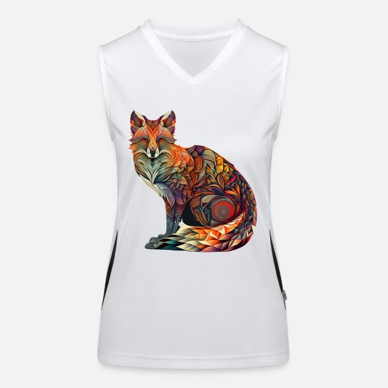 Fox Mandala Women's Functional Contrast Tank Top