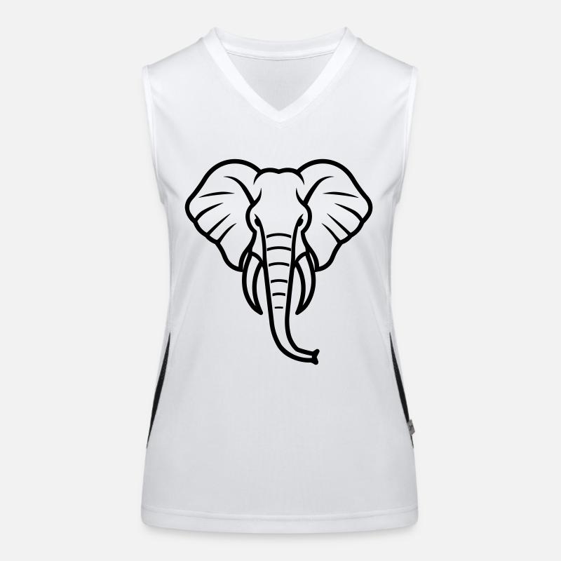 Elefant Funktionelles Kontrast-Tank Top für Frauen