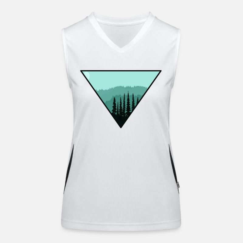 Tree Woodland Triangle Gift Women's Functional Contrast Tank Top