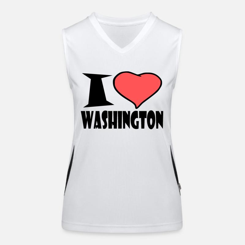 I love Washington Funktionelles Kontrast-Tank Top für Frauen
