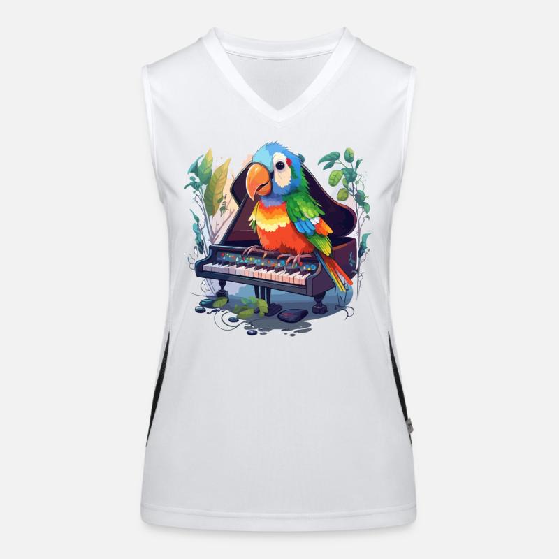 Parrot Pianist Women's Functional Contrast Tank Top