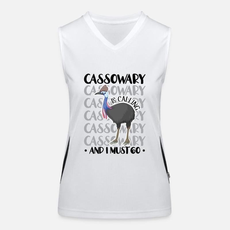 Cassowary Is Calling And I Must Go Funktionelles Kontrast-Tank Top für Frauen