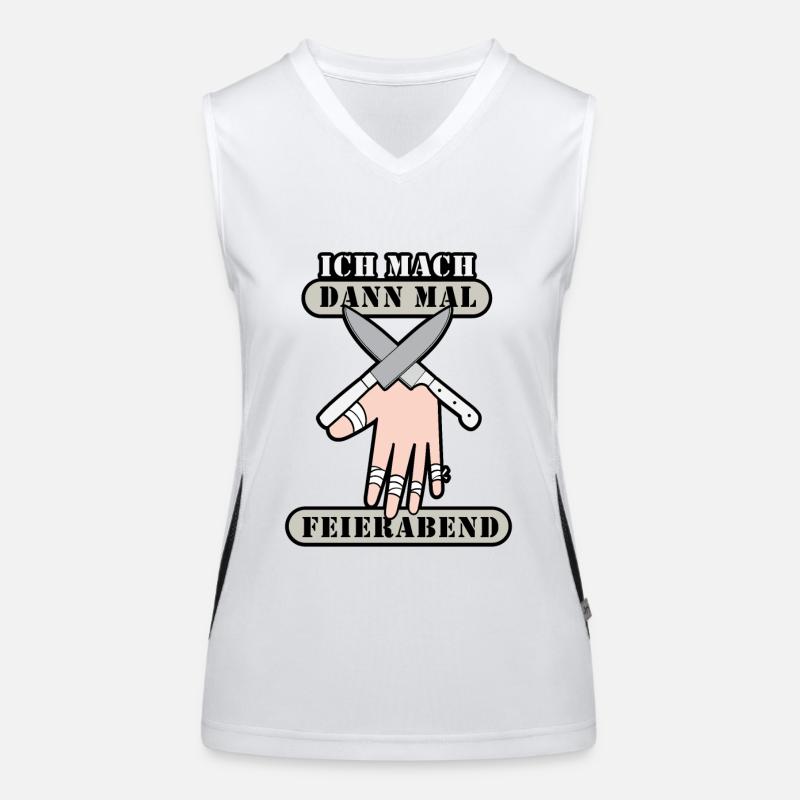 Ich mach dann mal feierabend Metzger Fleischer Funktionelles Kontrast-Tank Top für Frauen