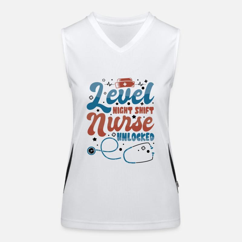 Level Night Shift Nurse Unlocked Funktionelles Kontrast-Tank Top für Frauen