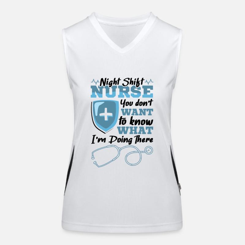 Night Shift Nurse Funktionelles Kontrast-Tank Top für Frauen