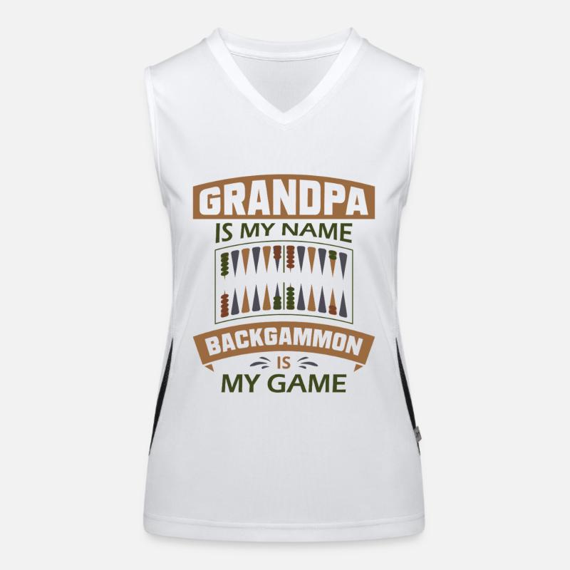 Backgammon Spiel Funktionelles Kontrast-Tank Top für Frauen