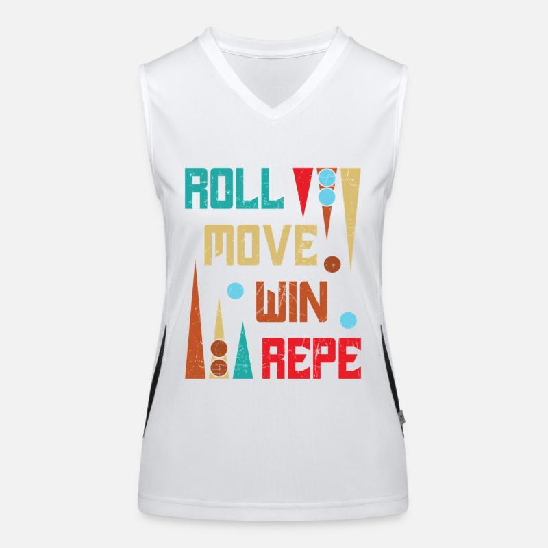 Backgammon Spiel Funktionelles Kontrast-Tank Top für Frauen