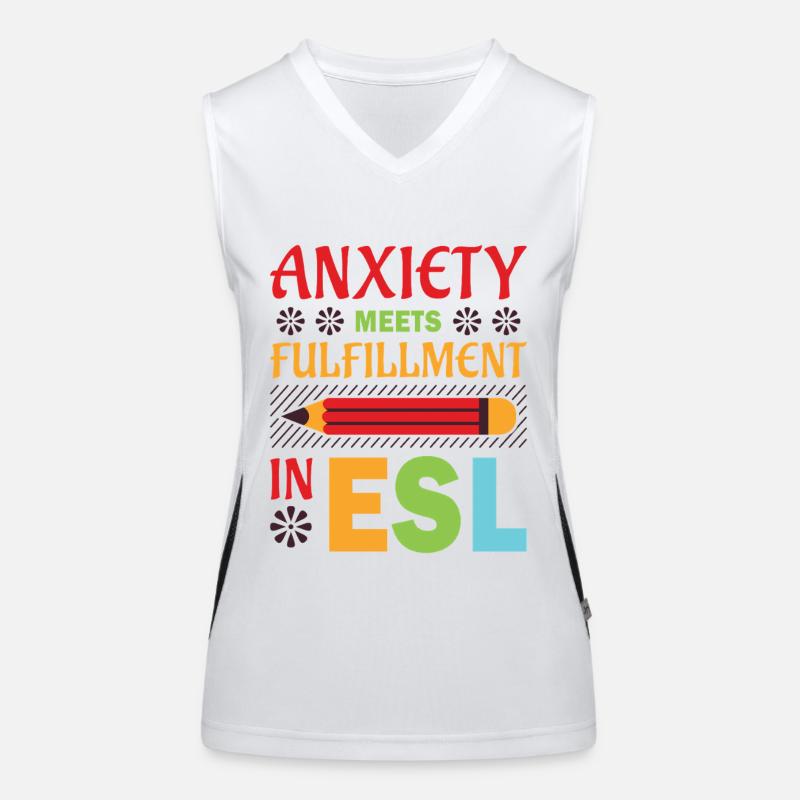 ESL-Lehrer ESL Unterricht Funktionelles Kontrast-Tank Top für Frauen