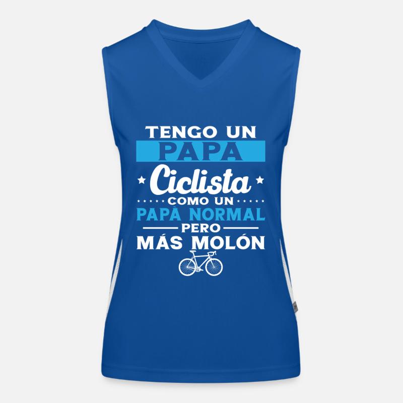 Ich habe ein Papa Radfahrer Geschenk Cyclisme Funktionelles Kontrast-Tank Top für Frauen