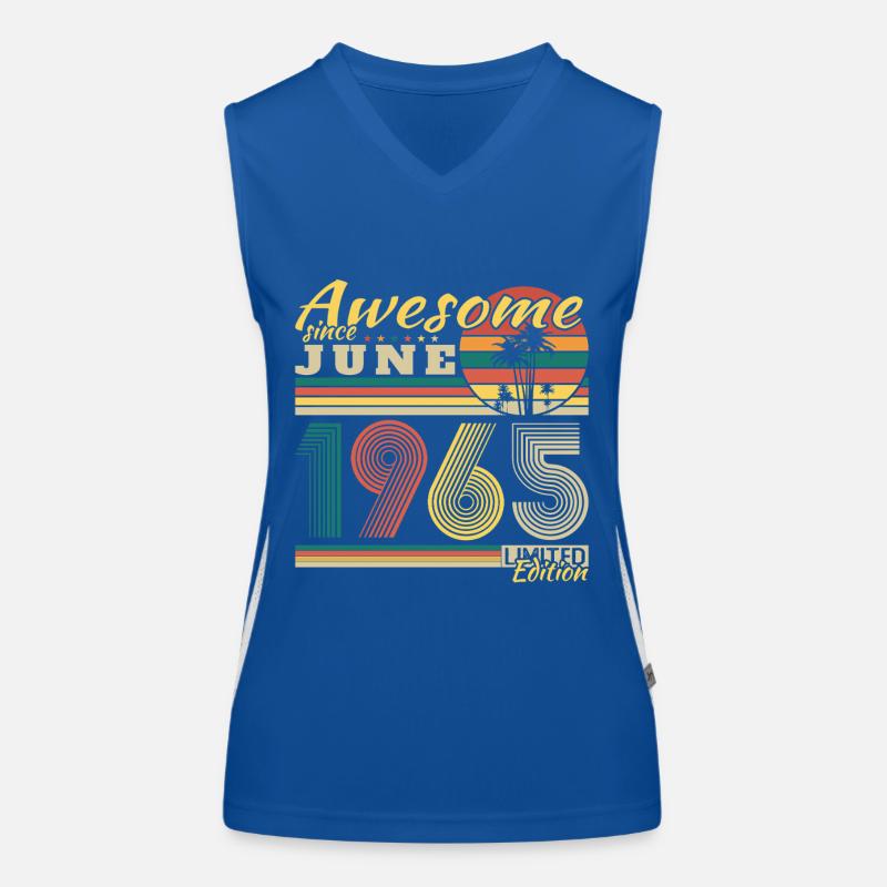 1965 Juni Vintage Geburtstagsgeschenk Retro Funktionelles Kontrast-Tank Top für Frauen