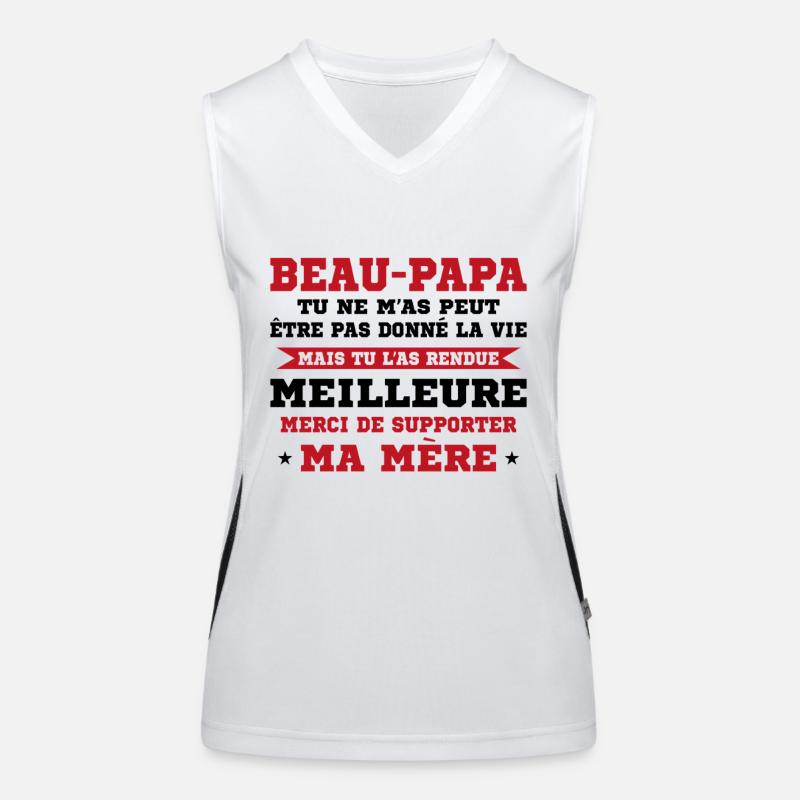 Step-dad not given life but made better Women's Functional Contrast Tank Top