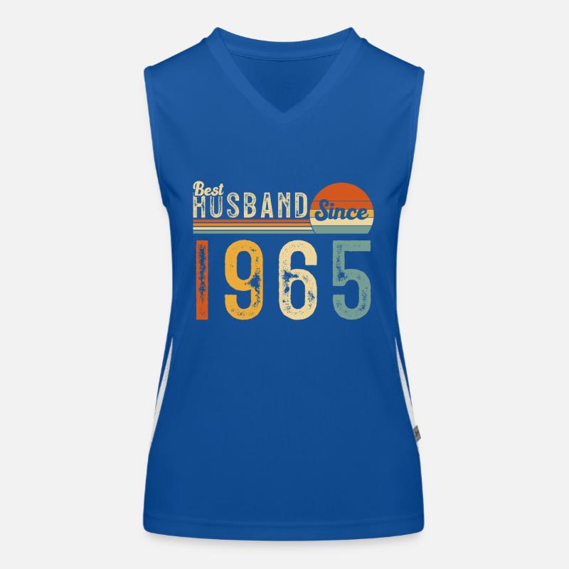Best husband since 1965 Women's Functional Contrast Tank Top