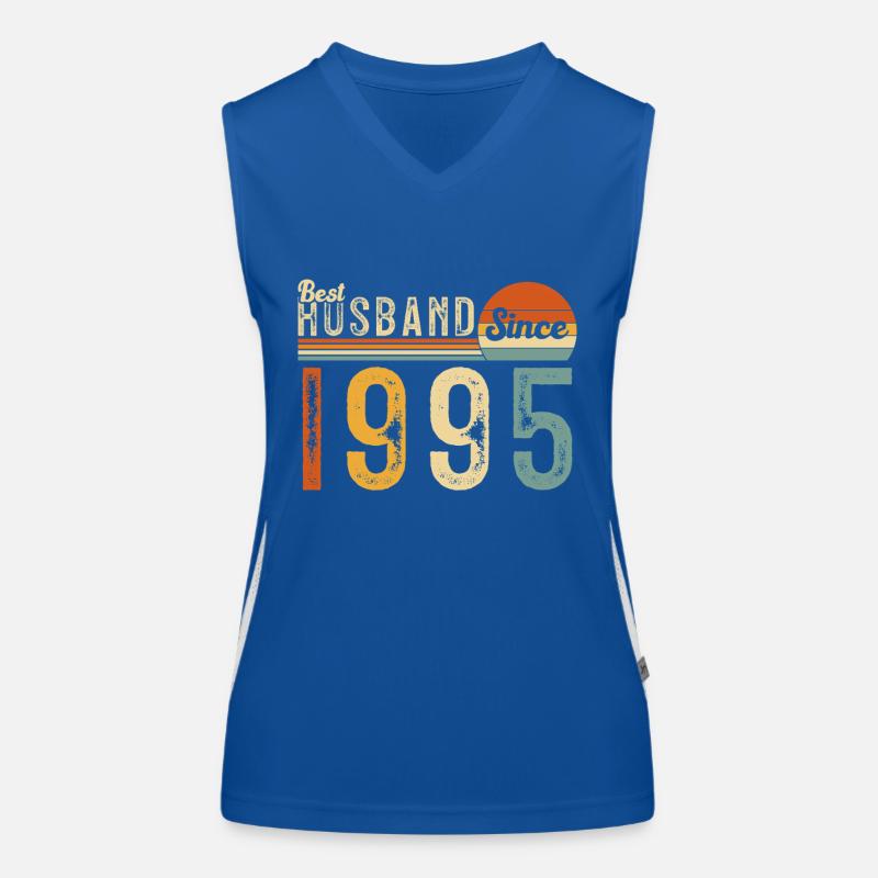 Bester Ehemann seit 1995 Funktionelles Kontrast-Tank Top für Frauen