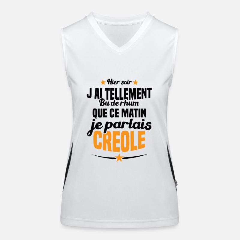 Hier soir j ai tellement bu de rhum Débardeur respirant contrasté Femme