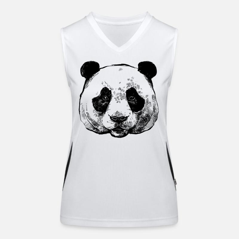 Panda Funny Animals Women's Functional Contrast Tank Top