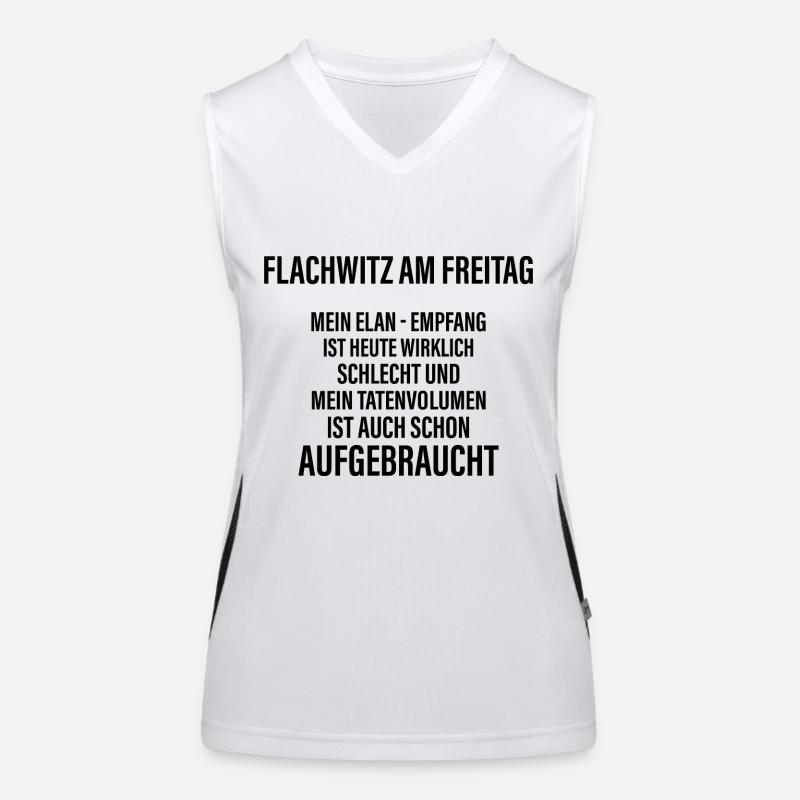 Flachwitz am Freitag Funktionelles Kontrast-Tank Top für Frauen