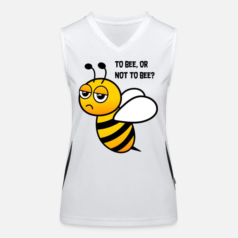 Bee Confused Funny Graphic Women's Functional Contrast Tank Top