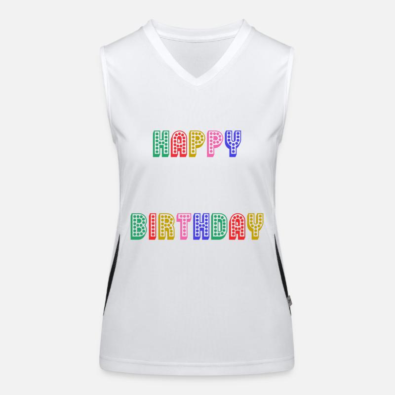HAPPY BIRTHDAY. ANNIVERSARY. Women's Functional Contrast Tank Top