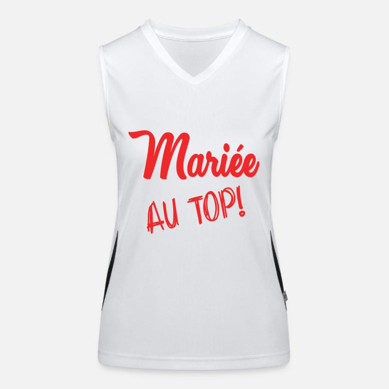 EVJF. MARIEE. TEAM MARIEE. FUTURE MARIEE Débardeur respirant contrasté Femme