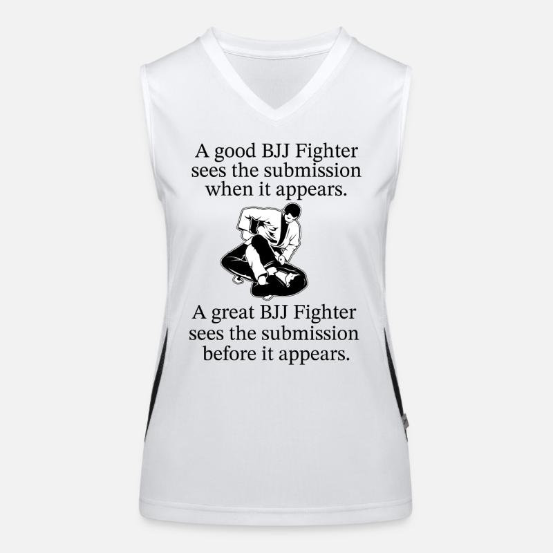 BJJ Zitat Funktionelles Kontrast-Tank Top für Frauen