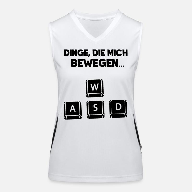 Dinge die mich bewegen Zocker IT Computer Nerd Funktionelles Kontrast-Tank Top für Frauen