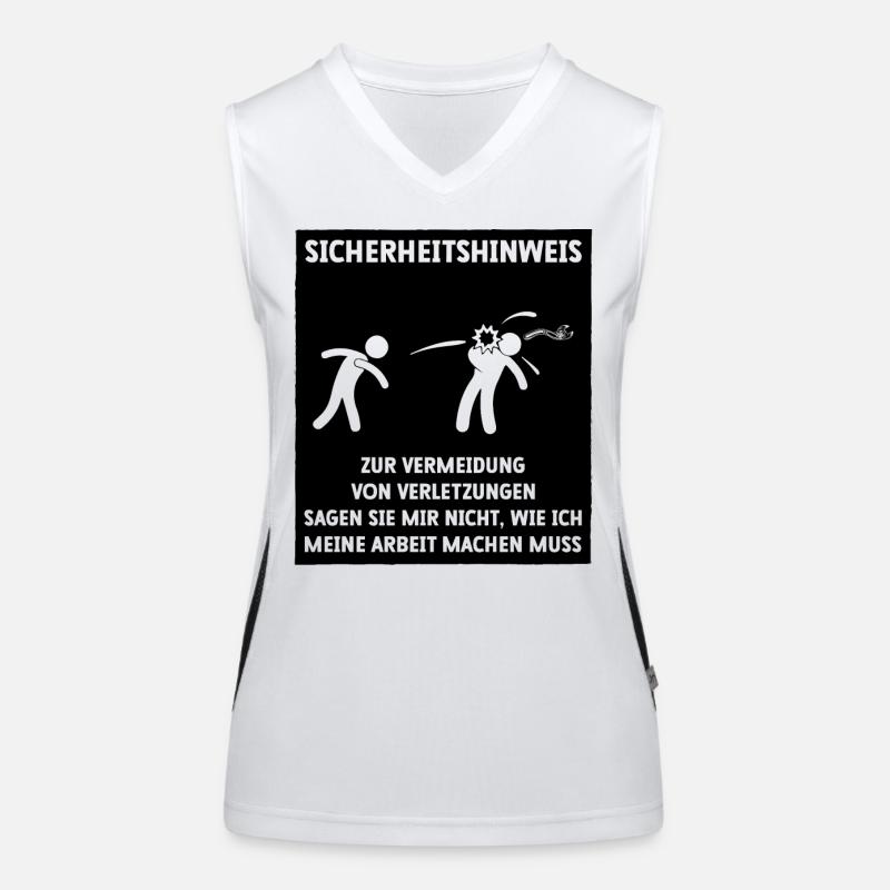 Arbeitskollegen Schichtarbeit witziger Spruch Funktionelles Kontrast-Tank Top für Frauen