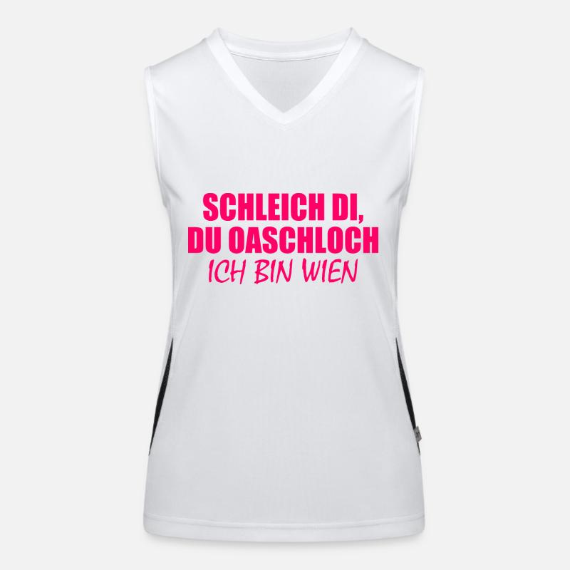 schleich di du oaschloch Funktionelles Kontrast-Tank Top für Frauen